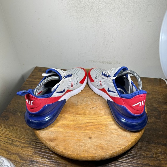 Nike Air Max 270 CW5855-100 White Red Blue Athletic Shoes Size 8 - Picture 2 of 8